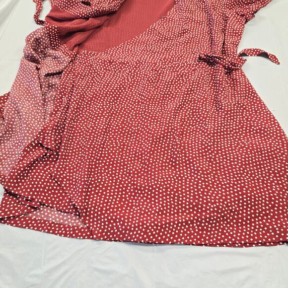 Loft Womens Size 16 Romper Flowy Wrap Tie Polka Dot Shorts Beach Vacation - Picture 5 of 16